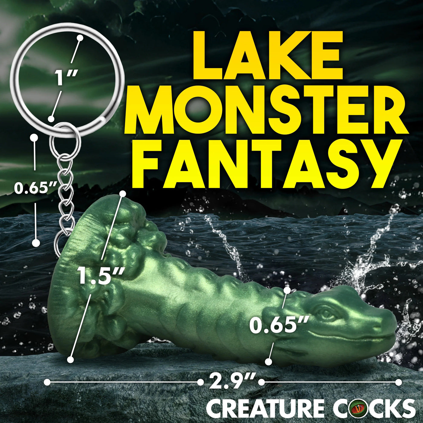 Green Cockness Monster Keychain Adult Novelty Accessory Gift Gag Gifts & Novelties
