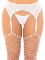 White Rhinestone Garter Belt Lingerie One Size Fits Most > Clothes > Lingerie Sets