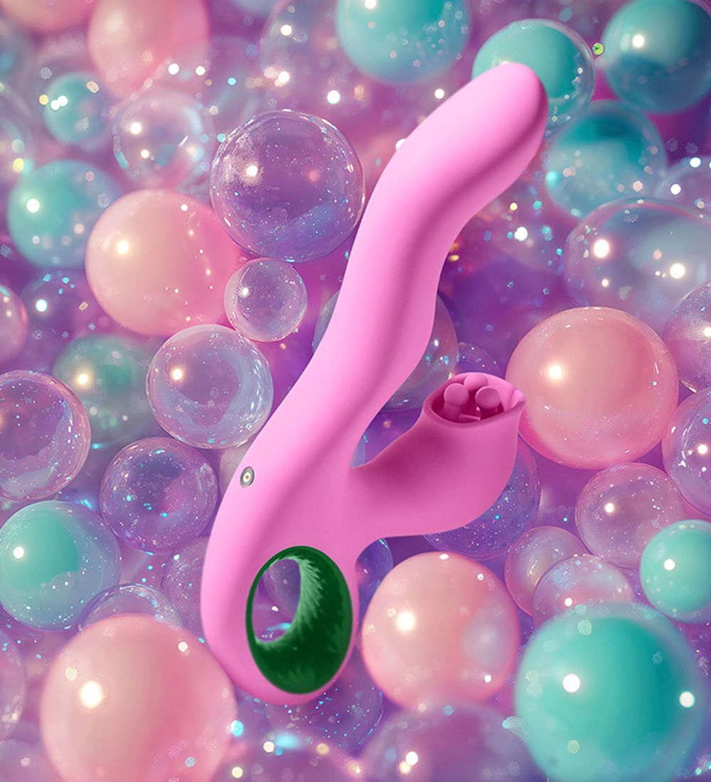 Pallina Triple Action 8.6 Inch Rabbit Vibrator with G-Spot Stimulator > Vibrators > Ladies > Rabbit
