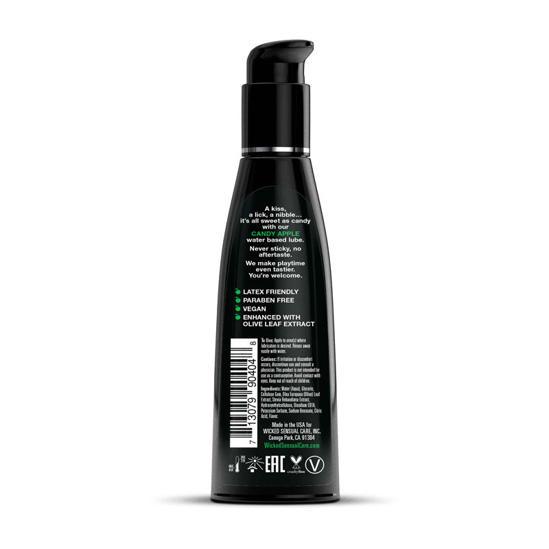 Wicked Aqua Candy Apple 120ml Water Based Lubricant Bottle Secondary image