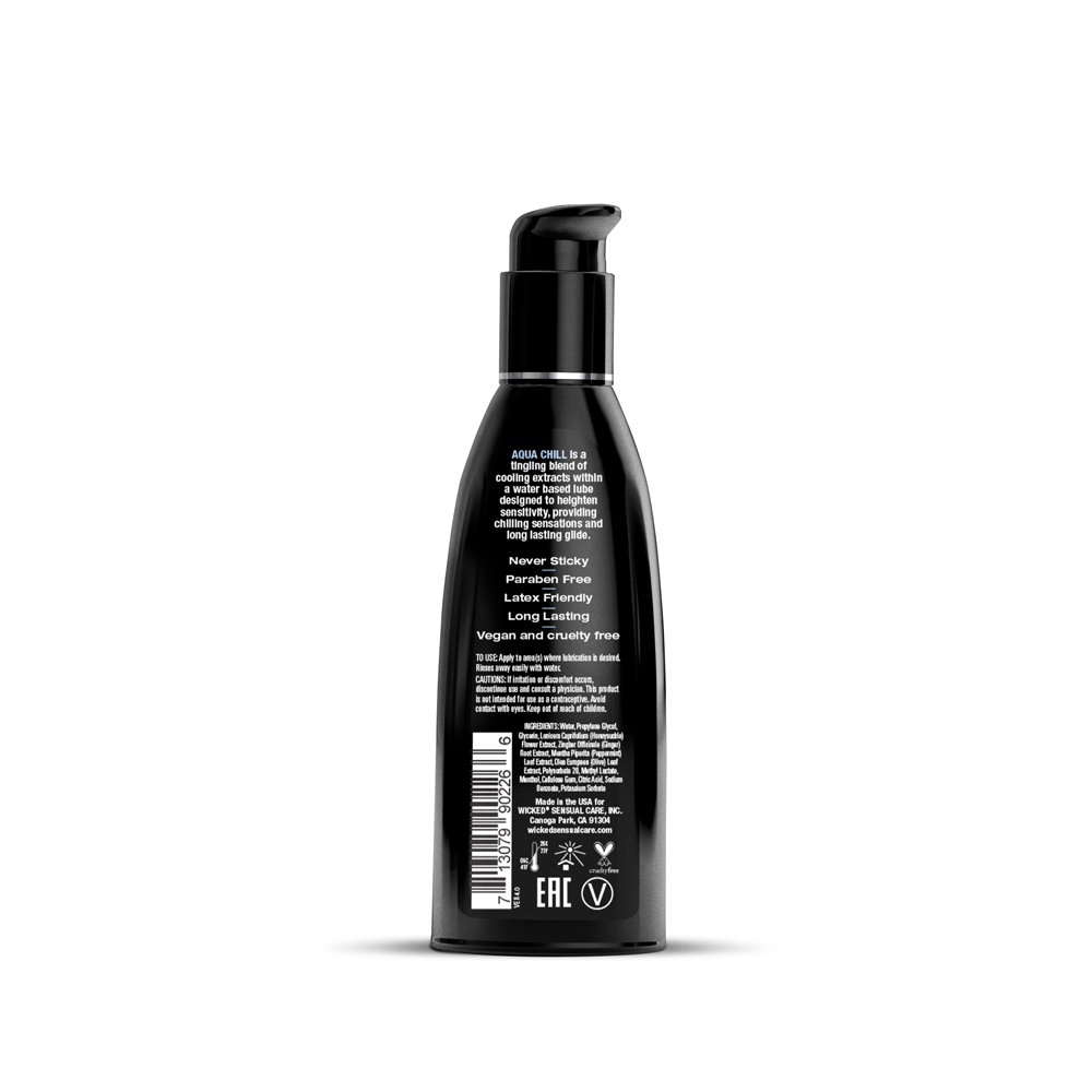 Wicked Aqua Chill Cooling Water Based Lubricant 60ml 2 Ounces > Lube > Water Based