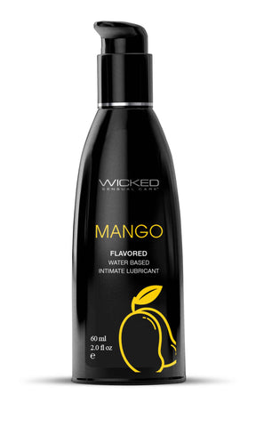 Wicked Aqua Mango Water Based Lubricant 60 ml Bottle Flavoured Lube