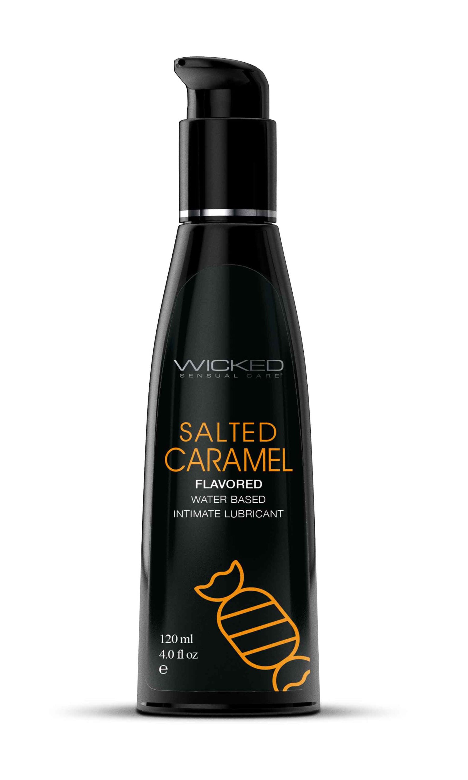 Wicked Aqua Salted Caramel Lubricant 120 ml (4 oz) Bottle Flavoured Lube