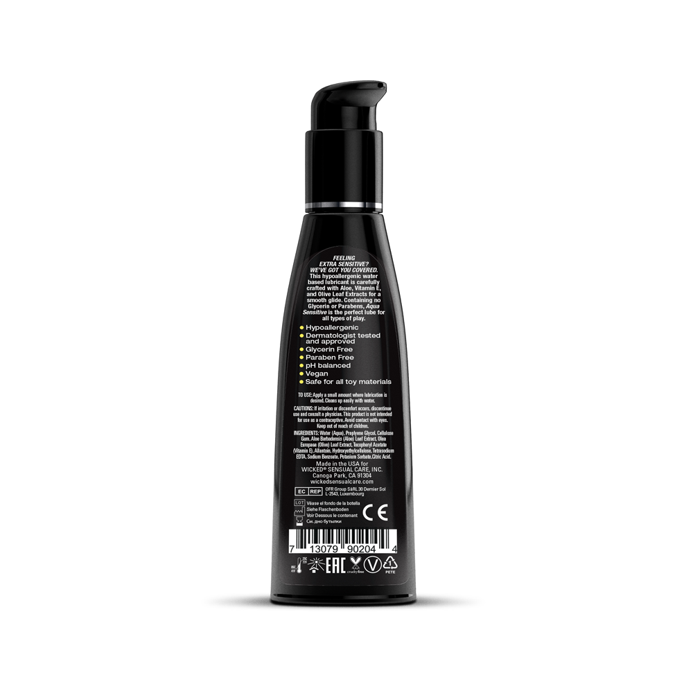 Wicked Aqua Sensitive Water Based Lubricant 120ml 4 Ounce > Lube > Water Based