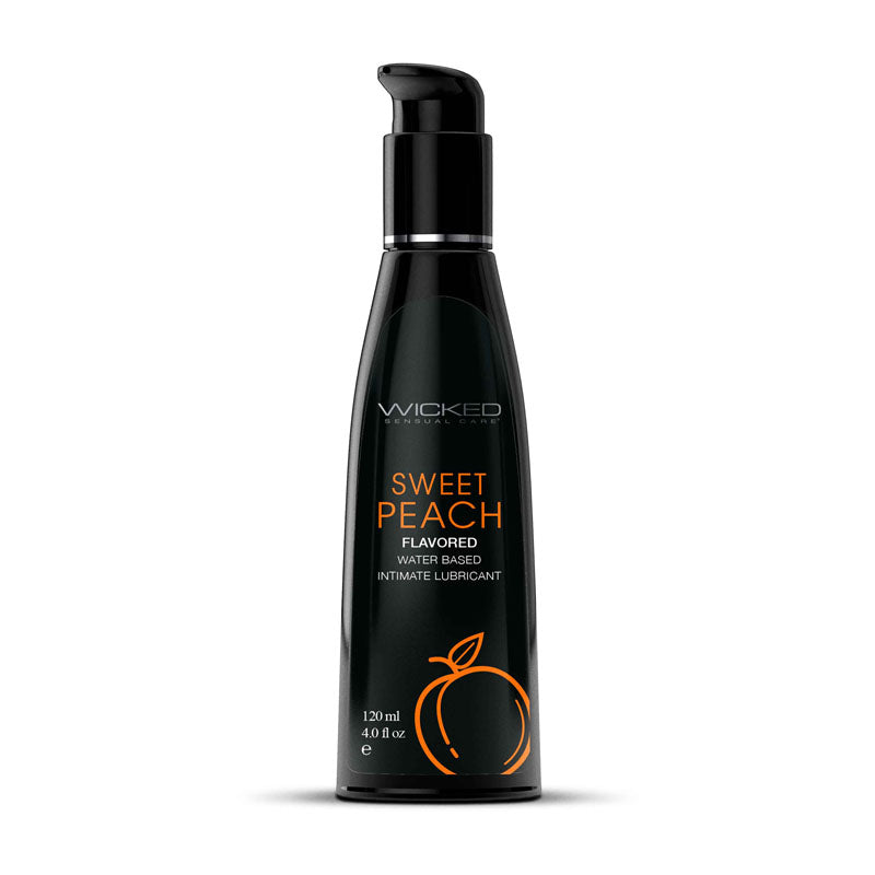 Wicked Aqua Sweet Peach Lubricant 120ml - Delicious Water Based Formula > Lube > Flavoured Main image
