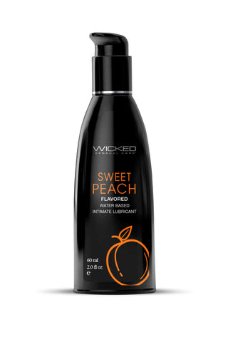 Wicked Aqua Sweet Peach Lubricant 60 ml - Delicious Water Based Formula Flavoured Lube