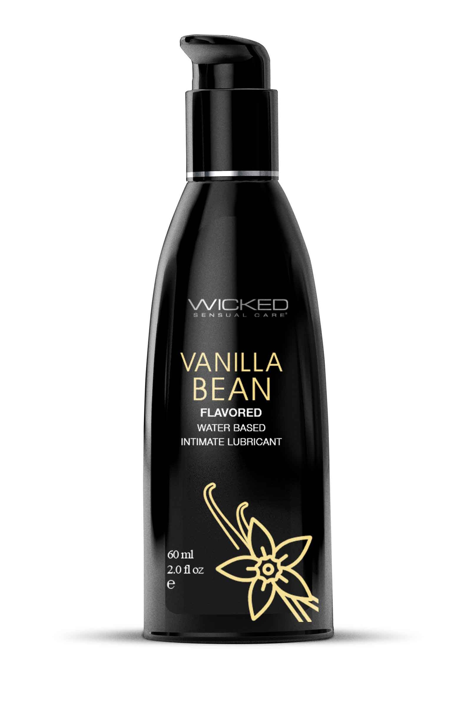 Wicked Aqua Vanilla Bean 60ml Water Based Flavored Lubricant Flavoured Lube