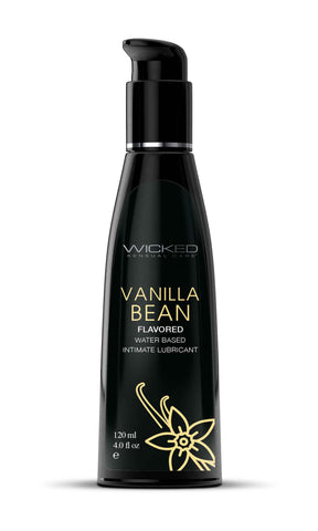 Wicked Aqua Vanilla Bean Water Based Lubricant 120 ml (4 oz) Flavoured Lube