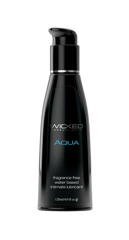 Wicked Aqua Water Based Lubricant 120 ml 4 Ounce Bottle Water Based Lube