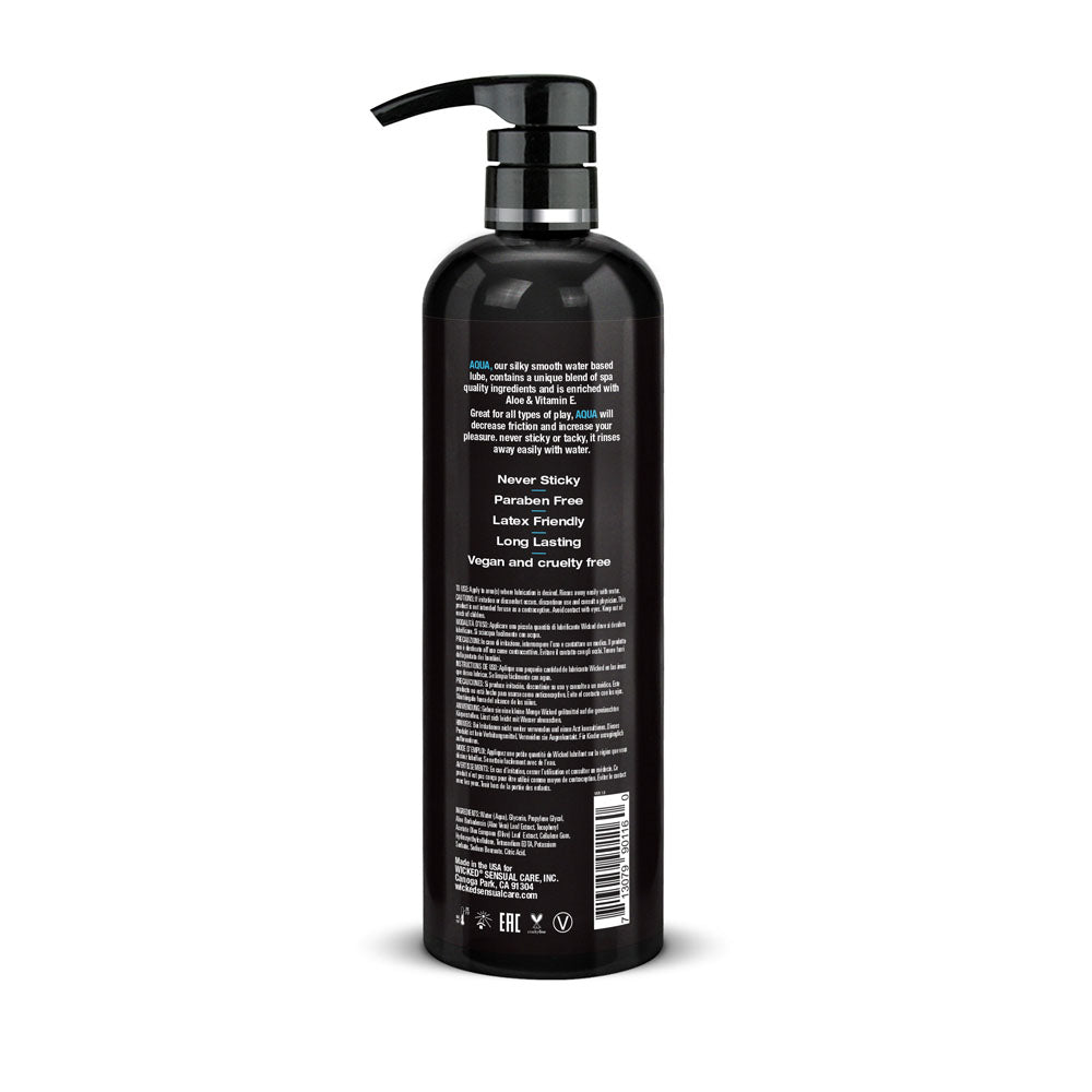 Wicked Aqua Water Based Lubricant 473ml > Lube > Water Based