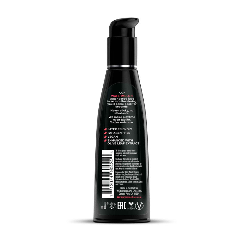 Wicked Aqua Watermelon Lubricant 120ml - Watermelon Flavored > Lube > Flavoured