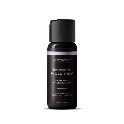 Wicked Sensual Massage Oil 120 ml - Lavender and Rosemary Scented Massage Oil