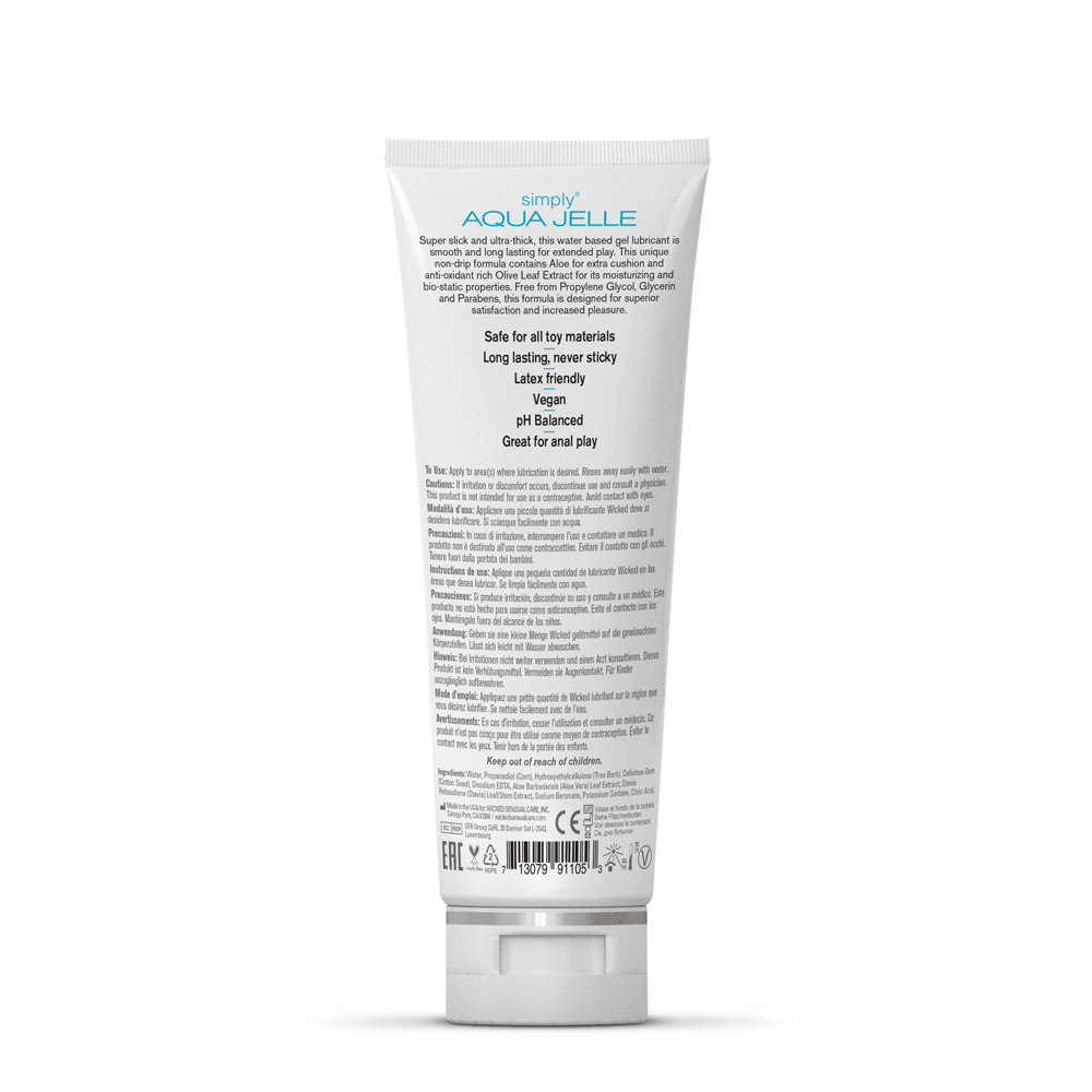 Wicked Simply Aqua Jelle 120 ml Water Based Anal Lubricant Anal Lubricant