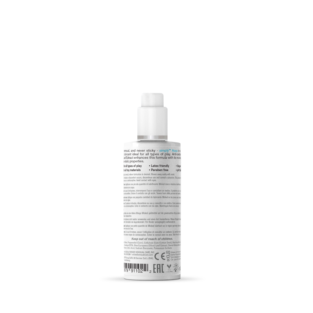 Wicked Simply Aqua Water Based Lubricant 70ml Bottle > Lube > Water Based