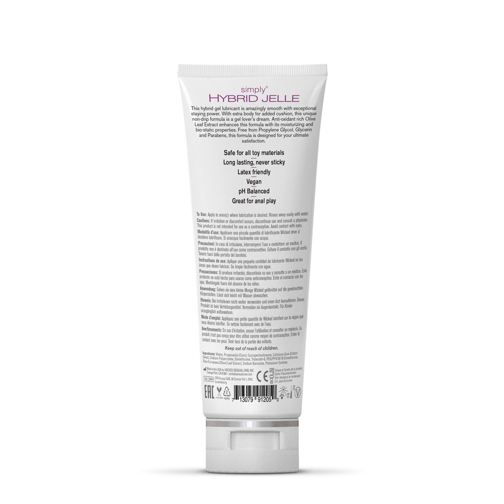 Wicked Simply Hybrid Jelle 120ml - Premium Anal Lubricant > Lube > Anal