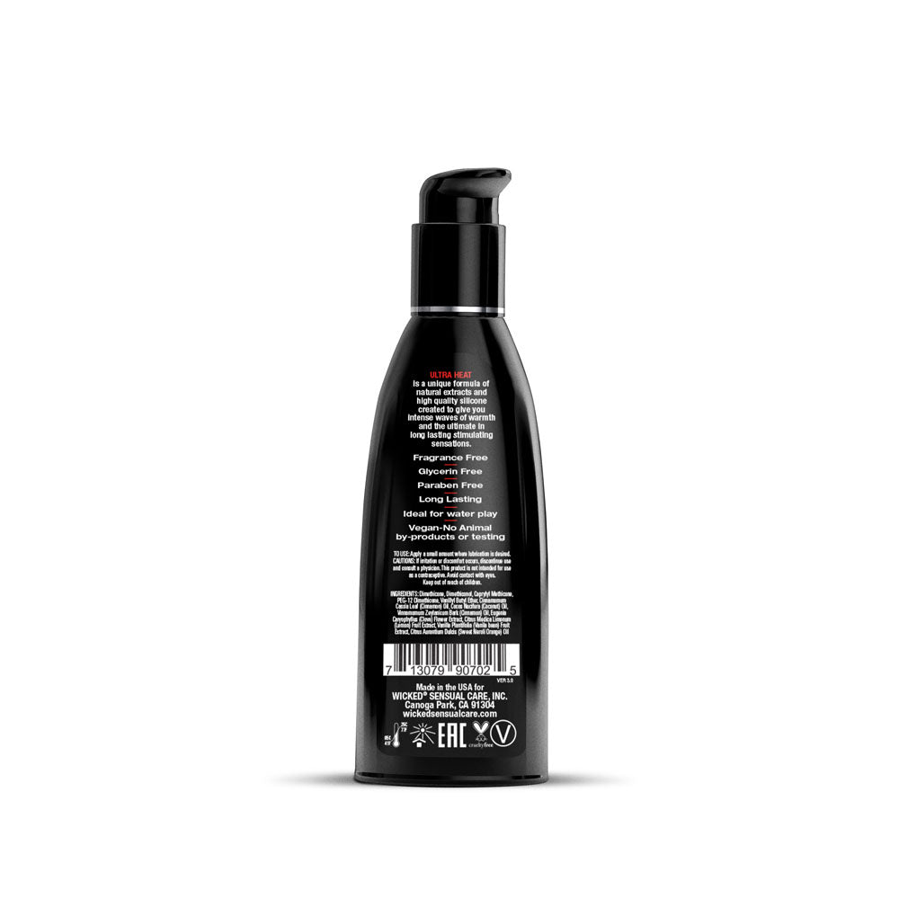 Wicked Ultra Heat Warming Silicone Lubricant 60ml 2 Ounce Bottle Secondary image