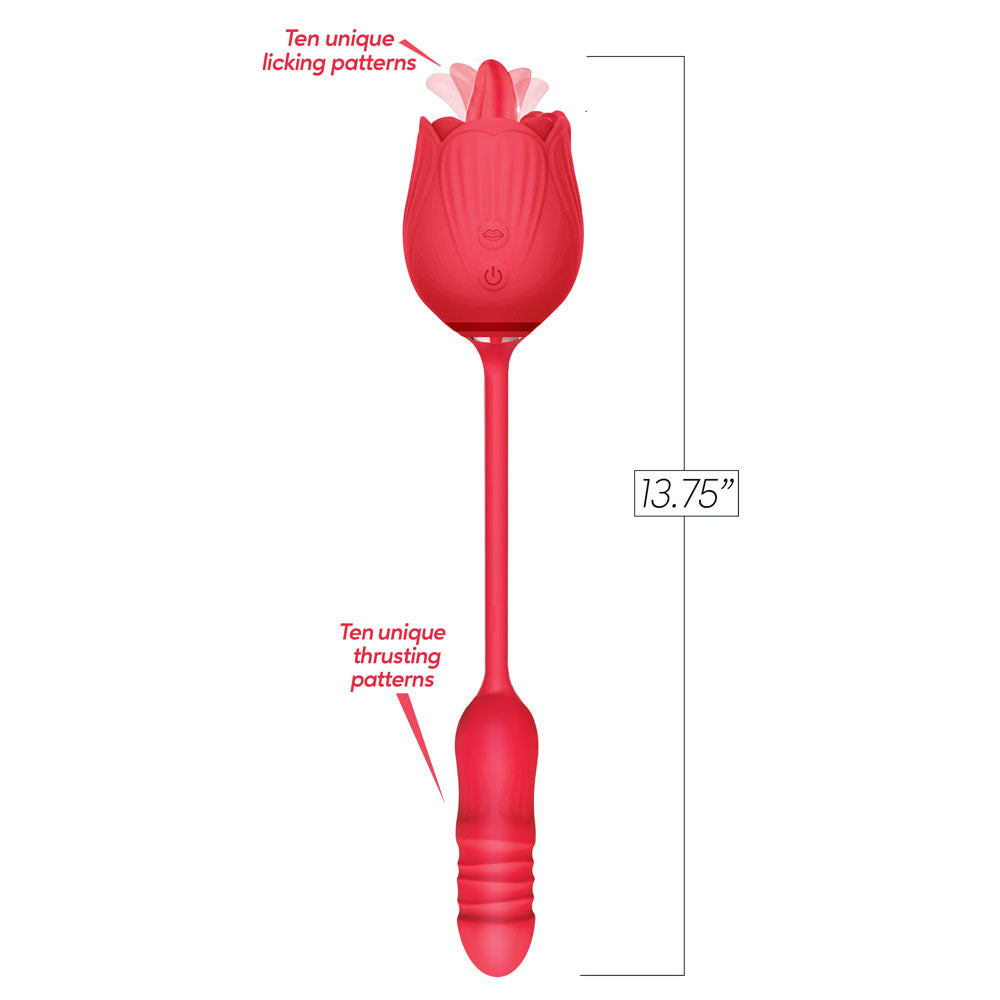 Wild Rose Lick & Thrust - Air Pulse Vibrator > Sex Toys For Ladies > Rose Stimulators