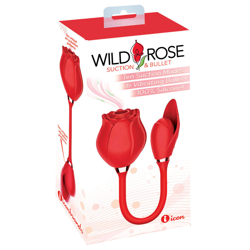 Wild Rose Suction & Bullet – Air Pulse and Bullet Stimulator > Sex Toys For Ladies > Rose Stimulators
