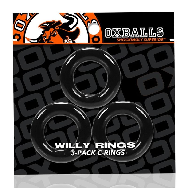 Willy Rings (Black) – Comfort Fit Accessory Rings Secondary image
