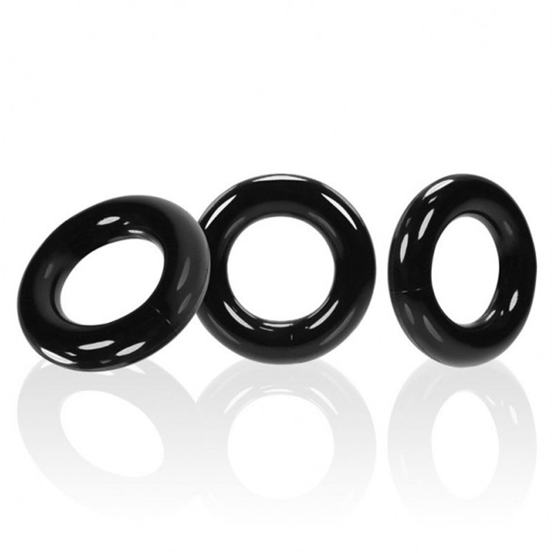 Willy Rings (Black) – Comfort Fit Accessory Rings > Cock Ring > Sets Main image