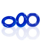 Willy Rings Pool Blue 3-Pack Super-Stretch Cockrings > Cock Ring > Sets
