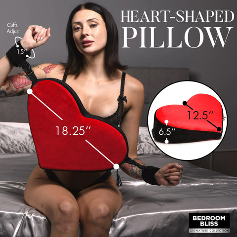 Bondage Love Heart Shaped Positionary Pillow Black Red Sex Positioners