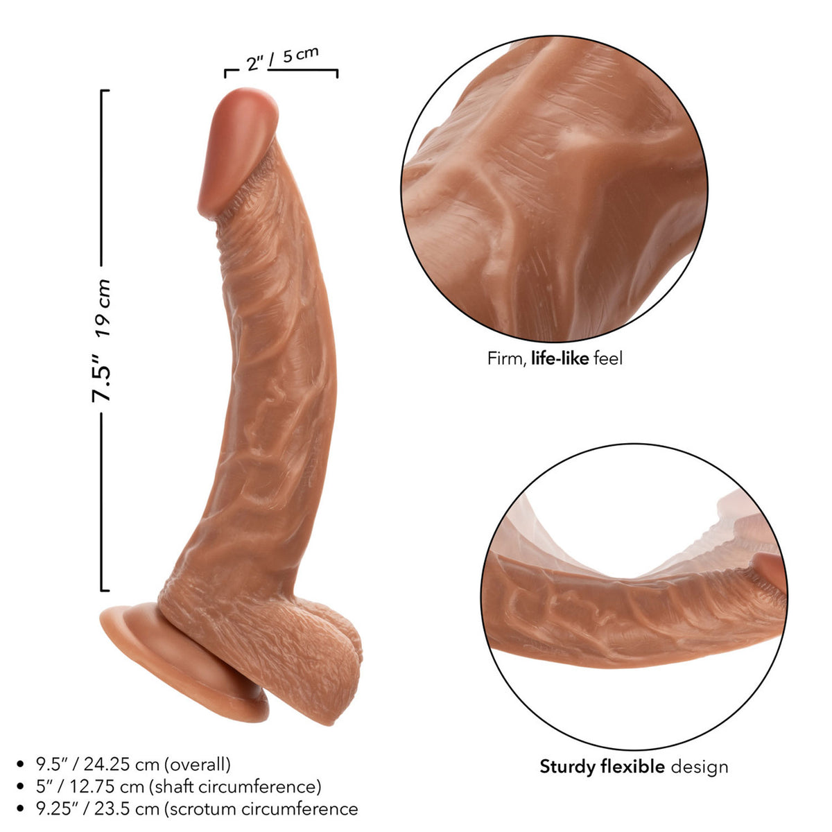 Working Stiff The Personal Trainer Realistic 7.5 Inch Flesh Tone Dildo with Suction Cup Base > Dildos > Realistic Dildos