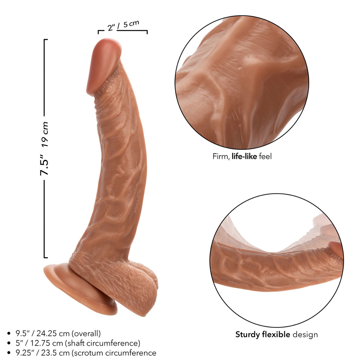 Working Stiff The Personal Trainer Realistic 7.5 Inch Flesh Tone Dildo with Suction Cup Base > Dildos > Realistic Dildos
