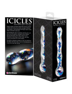 Pipedream Icicles No. 8 (Clear Blue) – Handcrafted Luxury Glass Massager Wand > Glass > Toys