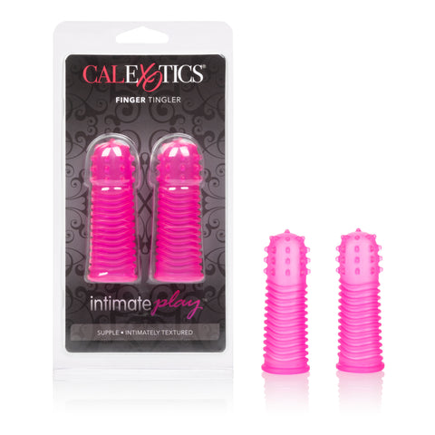 Intimate Play Finger Tingler (Pink) – Flexible Ribbed Teaser Set Finger Stimulator