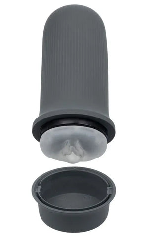Milk Master Grip-N-Stroke (Grey) – Rechargeable Vibrating Masturbator > Sex Toys For Men > Masturbators > Vibrating