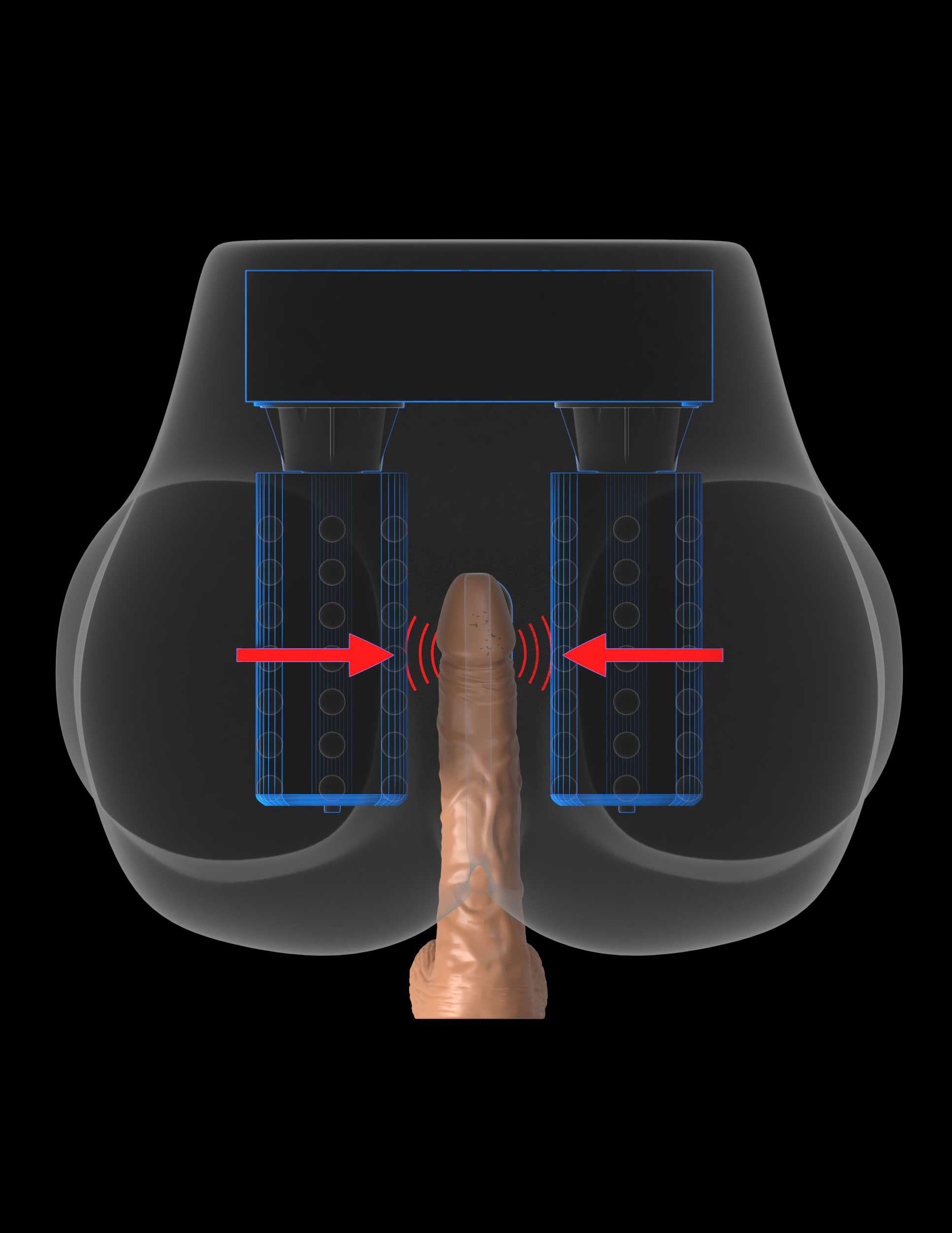 Pdx Elite Milk Me Silly Brown Mega Vibrating Male Masturbator Strokers - Manual