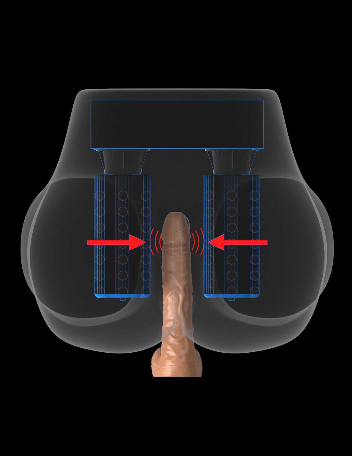 Pdx Elite Milk Me Silly Brown Mega Vibrating Male Masturbator > Sex Toys For Men > Assbators