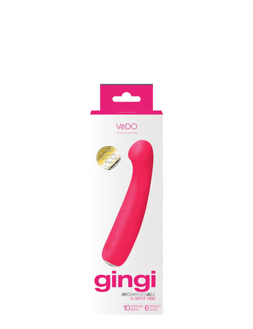 Gingi Rechargeable G Spot Vibrator – Silicone Flexible Shaft Vibrator Pink > Vibrators > G-Spot