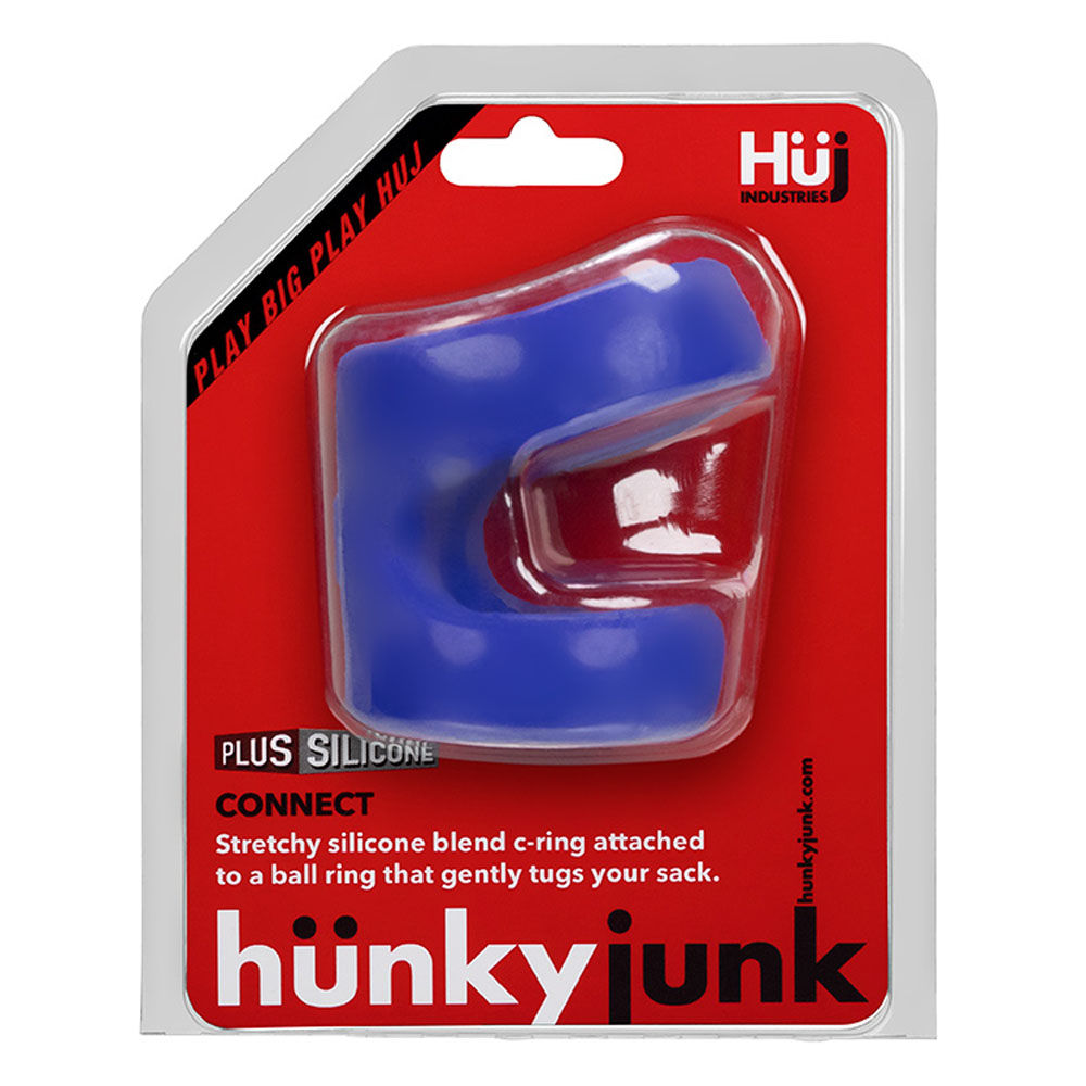 Hunkyjunk Stretchy Clutch Cock and Ball Sling by Oxballs Blue > Cock Ring > Sling
