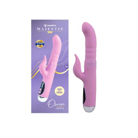 Osma Majestic Pro USB 10 Mode Pearl Rabbit Vibrator VIBRATORS-RABBIT