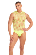 Full Effect White Two Piece Adult Intimate Bodysuit Set Small Medium Yellow S M > Clothes > Bodies and Playsuits