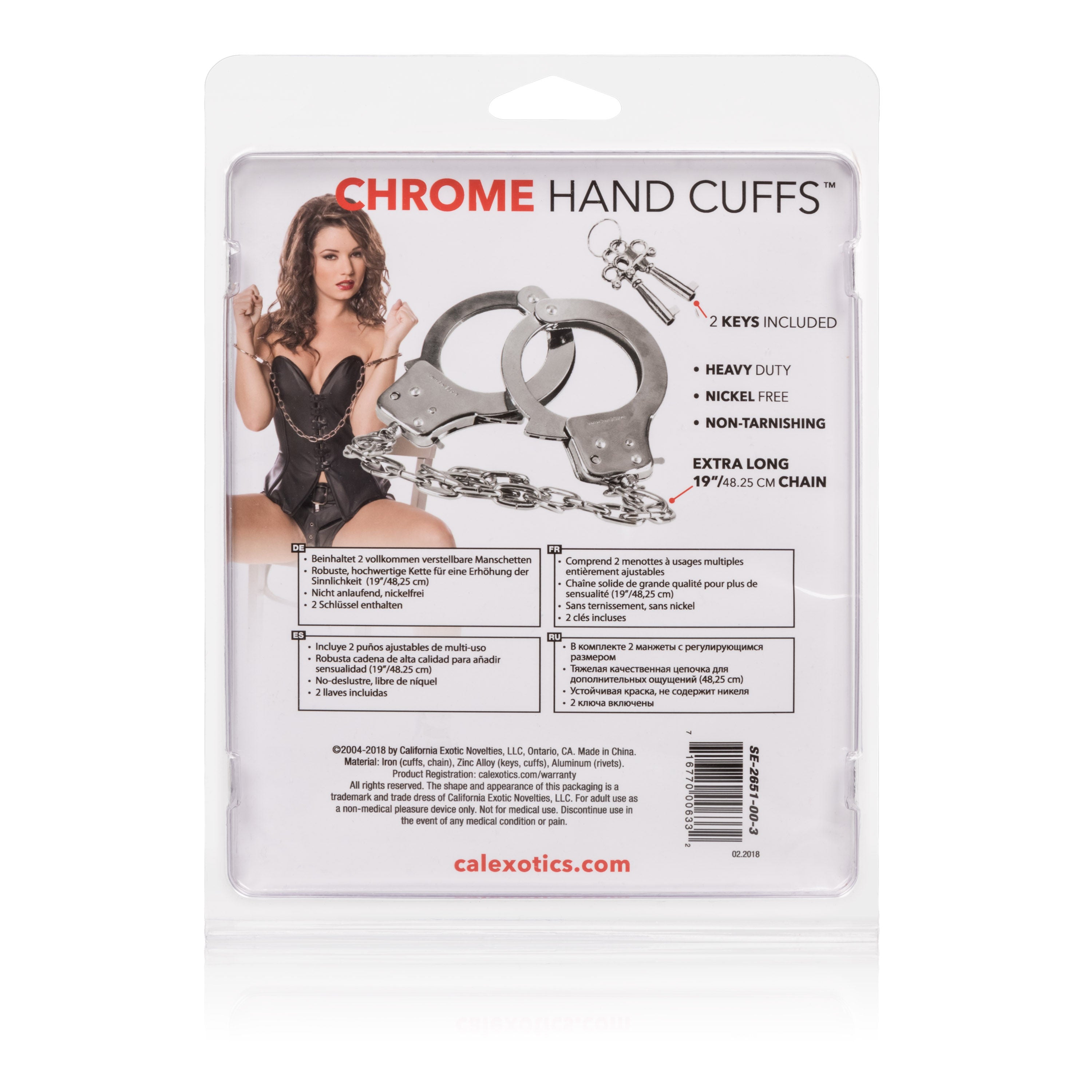 Heavy Duty Nickel-Free Handcuffs With Safety Release And Keys – Restraint Accessory > Bondage Gear > Handcuffs
