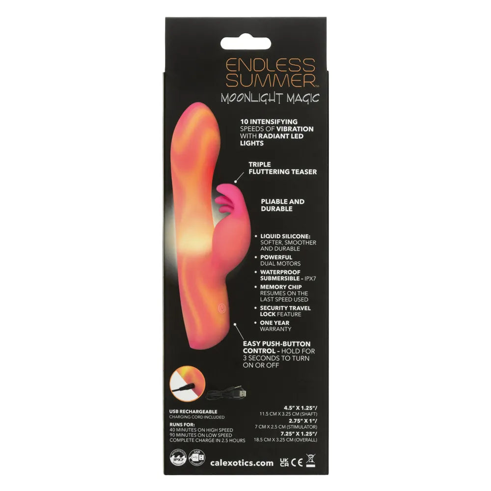 Endless Summer Moonlight Magic (Orange) – 7" Dual-Motor Massager > Vibrators > Ladies > Rabbit