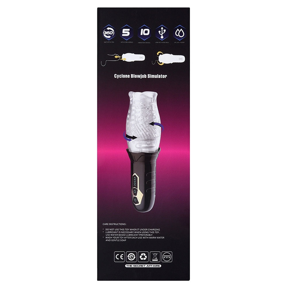 The Male Rose Original (Black) – Vibrating Rotating Male Masturbator > Sex Toys For Men > Masturbators > Vibrating