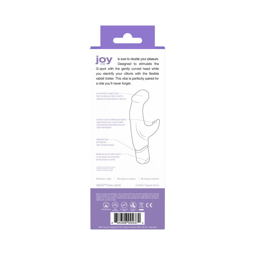 Joy Mini Vibrator Pink Wireless G-Spot and Clitoral Stimulator > Vibrators > Ladies > Rabbit