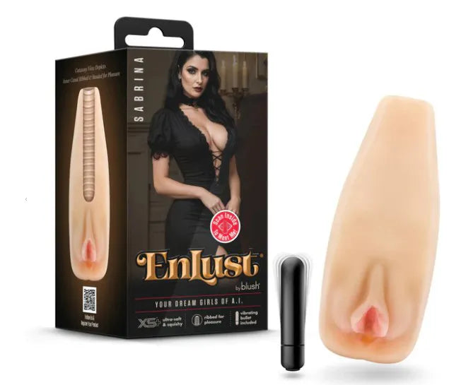 Enlust Sabrina – Male Masturbator With Bullet Vibrator Beige > Sex Toys For Men > Masturbators > Vibrating