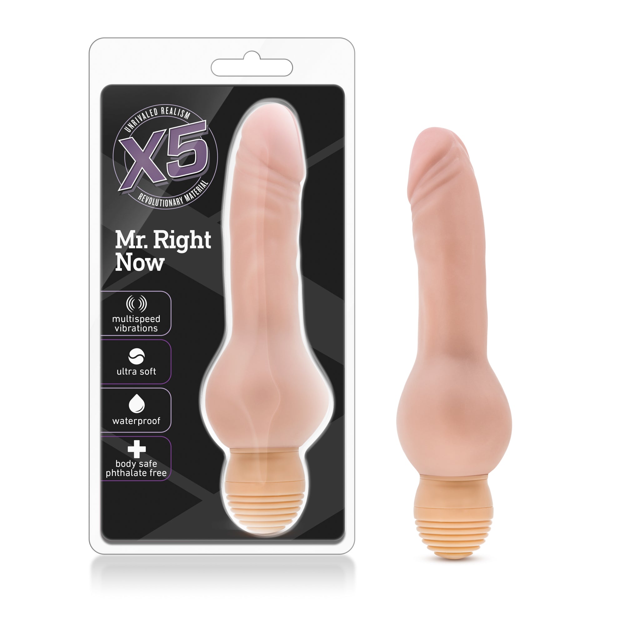 Blush Mr Right Now Mini Realistic Vibrator Waterproof Vanilla > Realistic Dildos and Vibes > Penis Vibrators