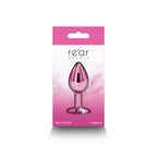Rear Assets Small (Pink) – Small Metal Butt Plug 7.1 cm with Round Gem Base > Anal Range > Jewel Butt Plugs