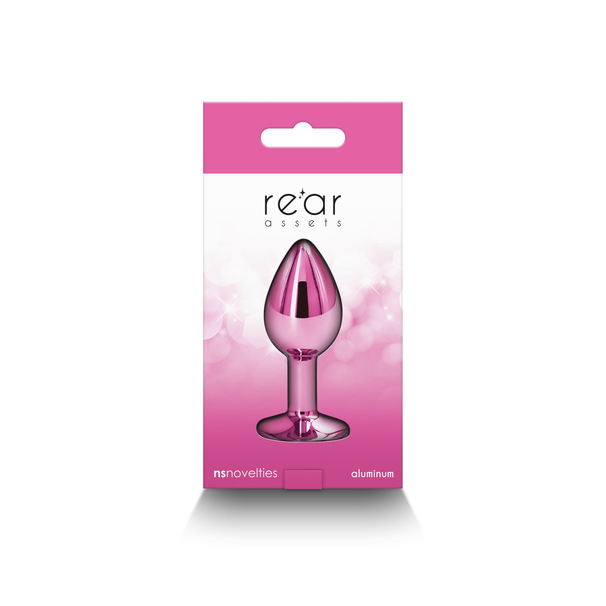 Rear Assets Small (Pink) – Small Metal Butt Plug 7.1 cm with Round Gem Base > Anal Range > Jewel Butt Plugs
