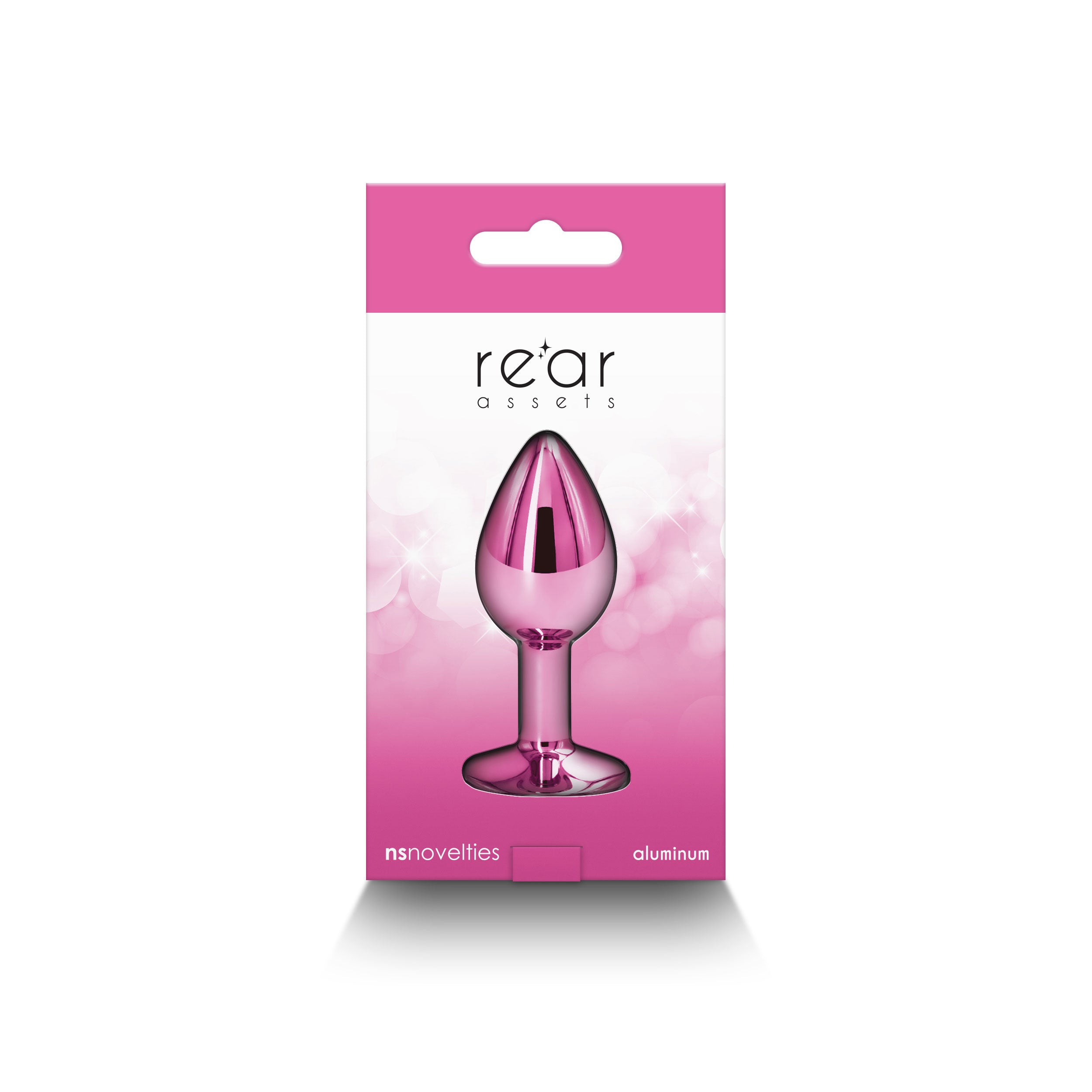 Rear Assets Small (Pink) – Small Metal Butt Plug 7.1 cm with Round Gem Base > Anal Range > Jewel Butt Plugs