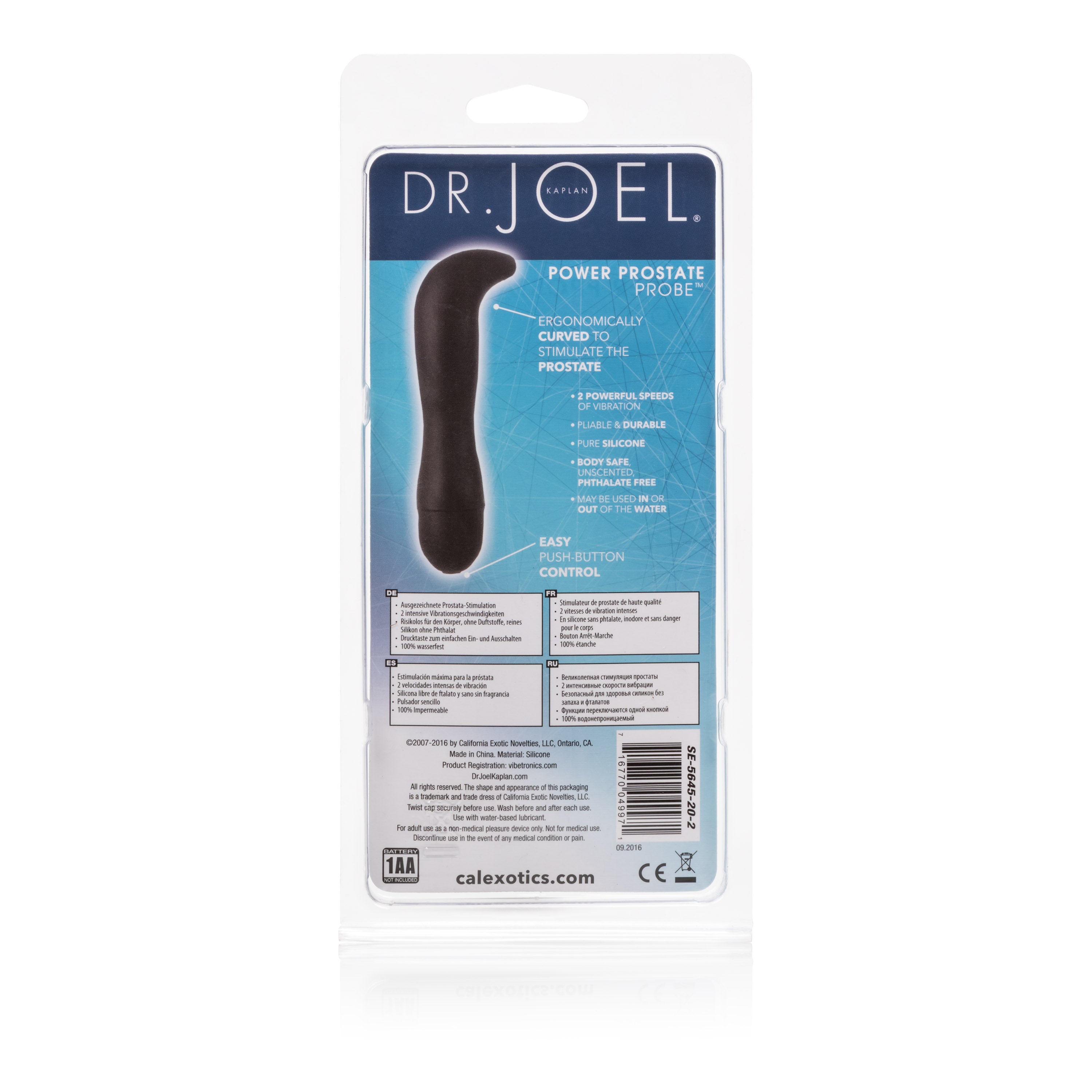 Dr. Joel Power Probe Prostate Massager Black Silicone 4.5 Inch with 2 Intense Speeds Waterproof > Anal Range > Prostate Massagers