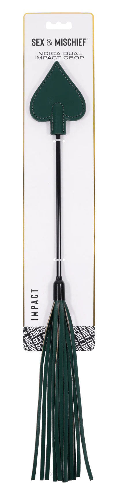 Indica Dual Impact Crop (Green) – Versatile Impact Toy Whips & Paddles
