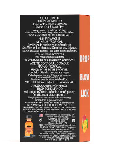 Kama Sutra Oil of Love Tropical Mango Foreplay Massage Oil 22ml > Essentials > Massage Oil