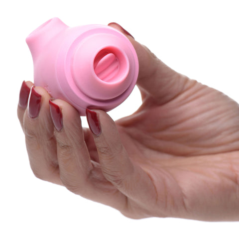 Shegasm Kitty Licker Triple Clit Stimulator Pink Vibrator Suction Stimulator